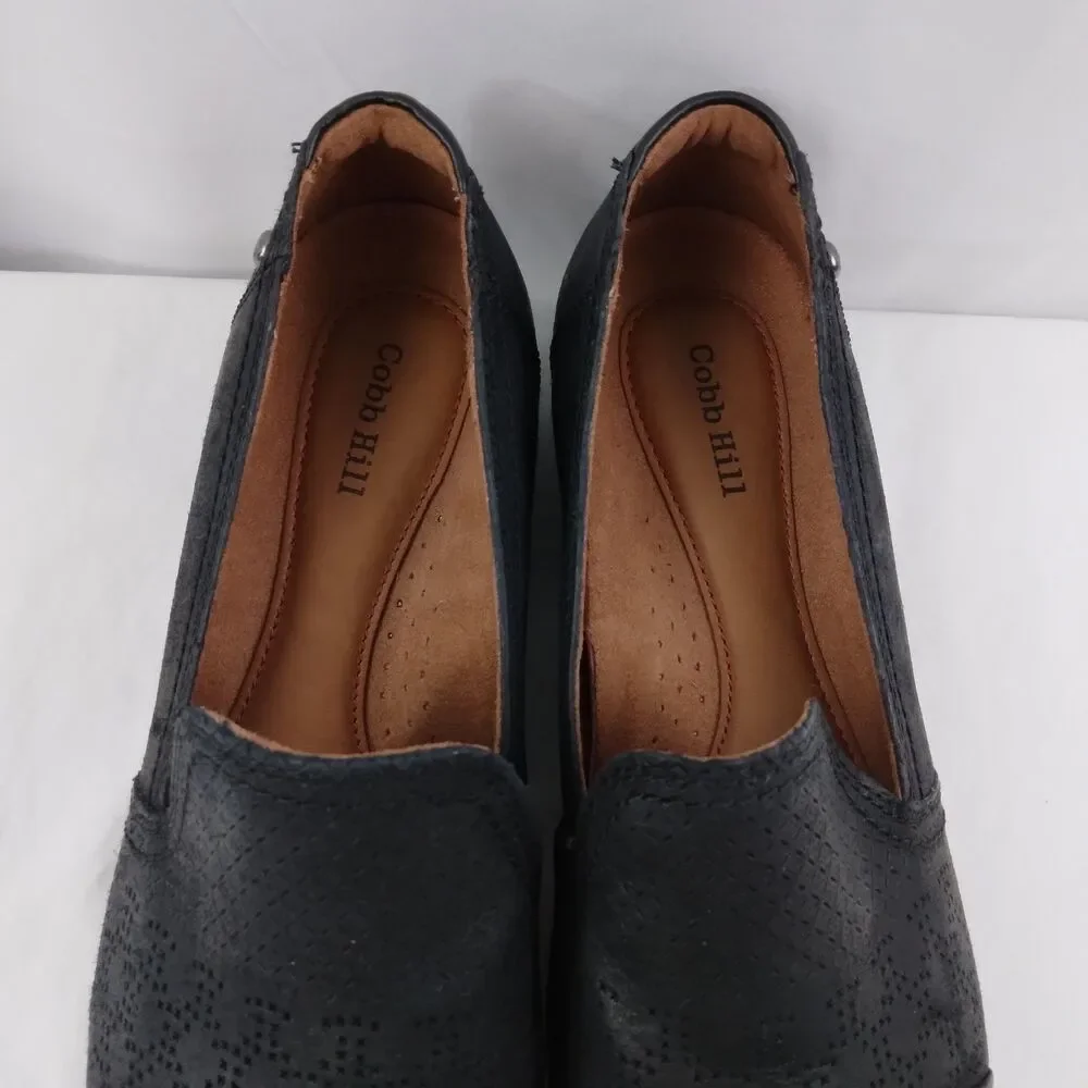 Rockport Cobb Hill Crosbie Slip On Loafer Black Leather Comfort Womens 7.5 - Picture 6 of 15